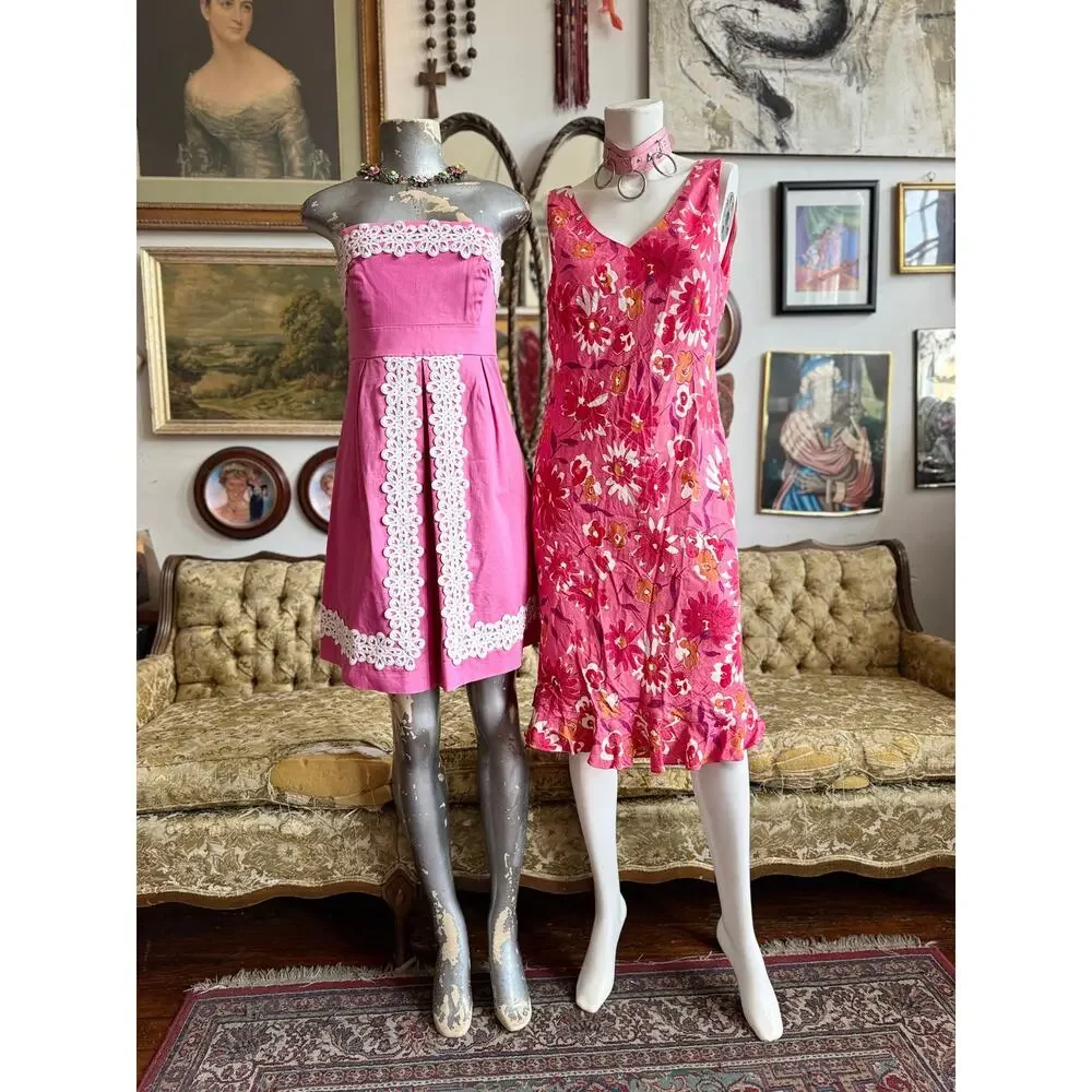 Lilly Pulitzer Pink Betsey Strapless Dress Size 6 - Picture 6 of 6